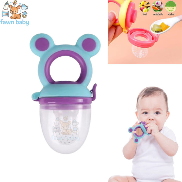 Silicone Pouches Babies Toddlers Infants Kids Baby Fresh Fruit Food Feeder Pacifier Training Massaging Toy