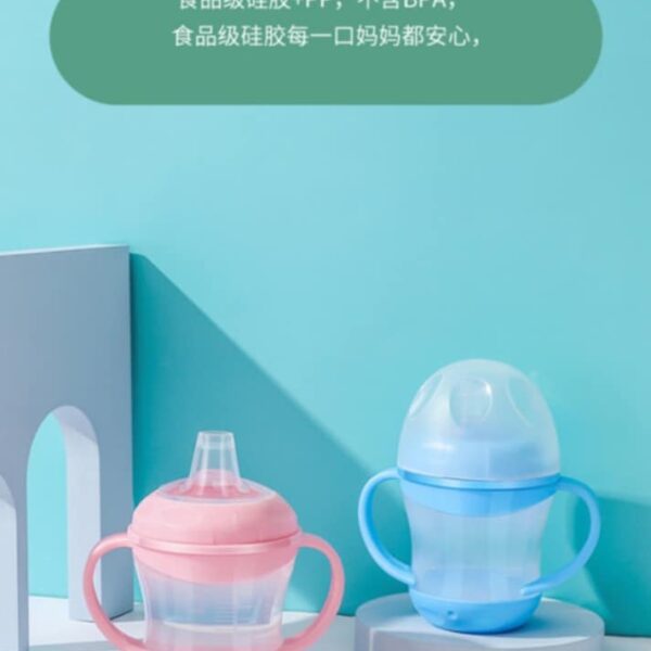 Silicone Water pot mum pot Safe and Drop Resistant Baby Bottle Set Portable Multi-functional Baby Bottle with Milk Powder Storage Baby