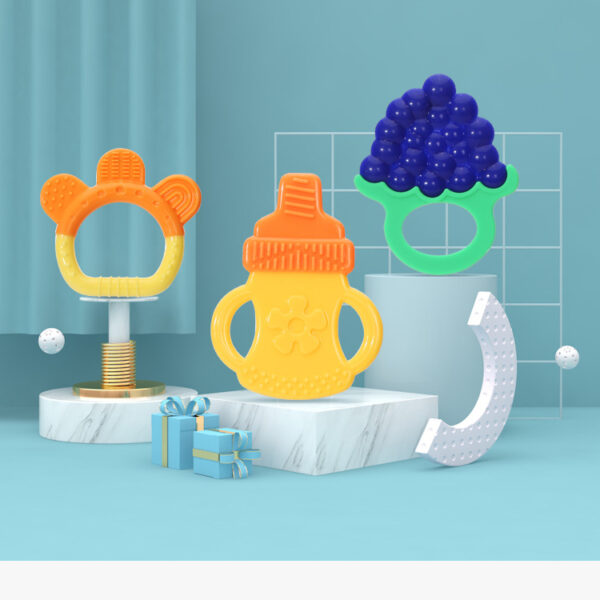 Silicone Sensory Teether BPA Free Teether Silicone Teething Toys Soft Silicone Baby Teether