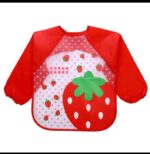 Full Sleeves Washable Waterproof Feeding Bib for Babies and Kids - Random Color - Image 5