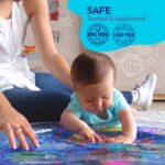 Children's Inflatable Pat Pad Water Play Mat Inflatable Baby Mat Water Pad PVC Ocean Fish Water Pad Toy Cushion Gift for Infants Toddlers Boys Girls Round Play Mat - Image 5