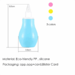 BPA Free Baby Silicone Manual Nasal Aspirator Kids Child Nose Mucus Cleaner Nasal Aspirator Baby Vacuum Cleaner - Image 2