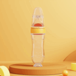 90 ml full silicone Premium Quality Baby Silicone Spoon Feeder Bottle -1pcs - Image 2