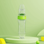 90 ml full silicone Premium Quality Baby Silicone Spoon Feeder Bottle -1pcs - Image 3