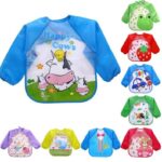 Full Sleeves Washable Waterproof Feeding Bib for Babies and Kids - Random Color
