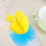 Small Size 2-Piece Set 2 Bottle Plastic Brush for Baby Nipple Nylon Glass Bottle Sponge Design Style - Image 5