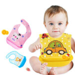 Waterproof Baby Bib Baby Tray Bibs Baby Food catcher Lunch Feeding Bib-Multicolor(1 Pcs)