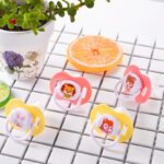 Multicolor Cartoon Animal Print Design Dummy Pacifier teether Silicone Baby Pacifier with Cover - Image 5
