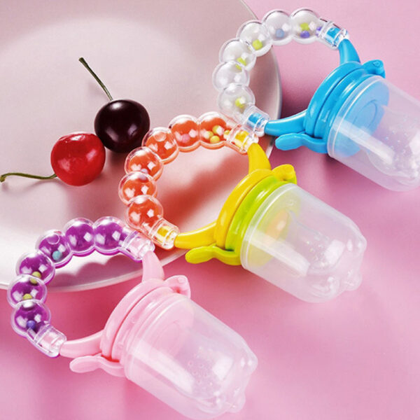 Baby Fruit Feeding Pacifier Teething Toys Rattle Bell Custom Feeder Baby Teethers