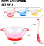 Baby Suction Cup Bowl Set Non-slip and Anti-fall Baby Bowl With Temperature Sensing Spoon Baby Training Bowl - Image 4