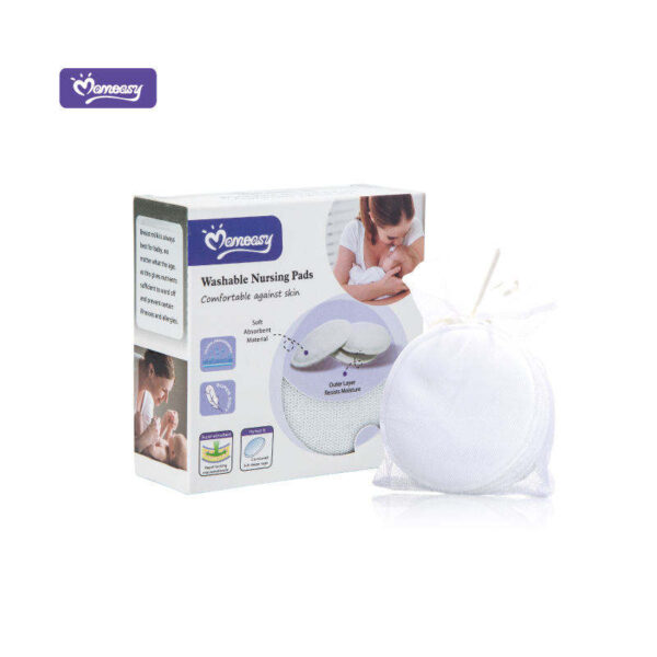 Momeasy 6Pack Breast Pads, Nursing Breast Pads (Reusable and Washable)