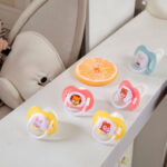 Multicolor Cartoon Animal Print Design Dummy Pacifier teether Silicone Baby Pacifier with Cover - Image 6