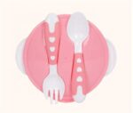 Children Feeding Bowl Set BPA Free Spoon Fork Tableware Set Non Slip Plastic Baby Bowl With Suction - Image 4