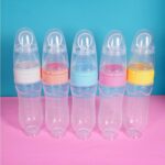 90 ml full silicone Premium Quality Baby Silicone Spoon Feeder Bottle -1pcs - Image 5