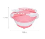 Children Feeding Bowl Set BPA Free Spoon Fork Tableware Set Non Slip Plastic Baby Bowl With Suction - Image 3