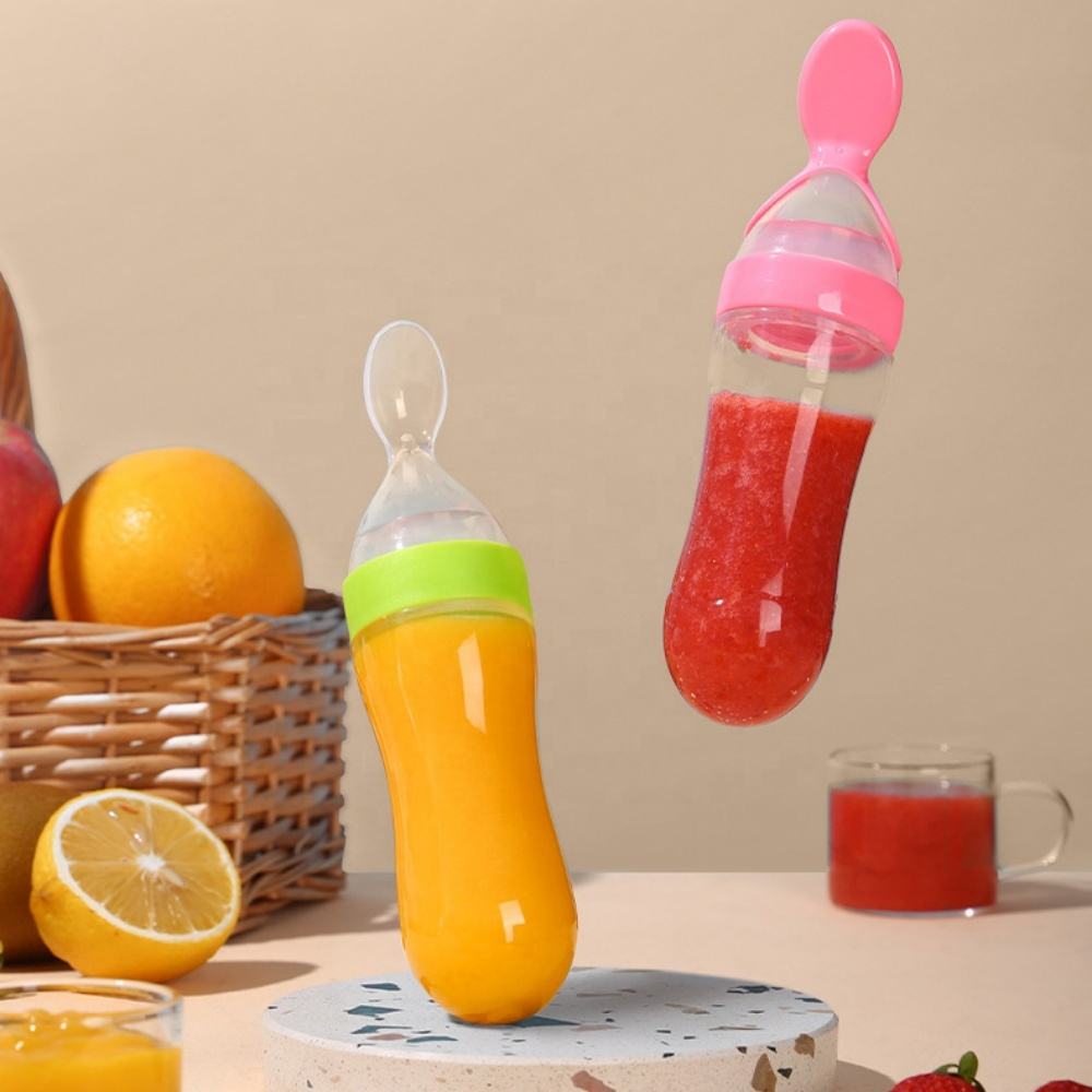 Hb30a261026aa40d895662402f996659bI 90 ml silicone spoon feeder rice bottle - Image 1