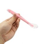 BPA Free Soft Eco-friendly Silicone Baby Spoon Flexible Feeding Spoon for Baby Food - Image 3