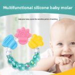 Infant Silicone Soft Toy Chewable Baby Teether with Sound Rattle Soothing Teething Stick for Teething Relief - Image 2