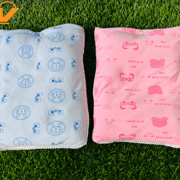 Mustard pillow for newborns baby with velvet material covers