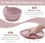 Silicone Baby Feeding Set Dining Utensils for Baby Led Weaning Suction Plate Bowl with Sippy Cup Lid - Image 10