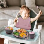 Silicone Baby Feeding Set Dining Utensils for Baby Led Weaning Suction Plate Bowl with Sippy Cup Lid - Image 5