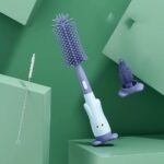 3 in 1 Multifunctional Cup Cleaning Brush Travel Water Bottle Brush Cleaner Set Nylon Straw Cleaner Silicone Baby Bottle Brush - Image 3