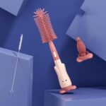 3 in 1 Multifunctional Cup Cleaning Brush Travel Water Bottle Brush Cleaner Set Nylon Straw Cleaner Silicone Baby Bottle Brush - Image 2