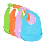 Baby Silicone Bib / Pocket Waterproof silicone Bib /Baby ultra-thin summer lightweight silicone bib - Image 2