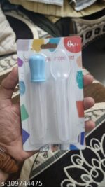 Baby Feeding & Nursing Supplies 5ml Silicone Baby Medicine Dropper and 10ml Plastic Feeding Spoon - Image 2