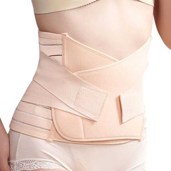 Postpartum Belly Belt 3 in 1 Body Shapewear Postpartum Recovery Belly Pelvis Wrap Breathable Postpartum Belt