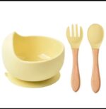 Pack of 3pcs Silicone Kids Dining Suction Bowl Baby Spoons Feeding Set for Infant Toddler Children Baby Feeding Set - Image 4