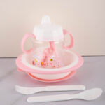Apple Bear Apple Bear Wholesale Cartoon pp Children's Tableware Set Baby Food Plate Bowl - Image 8