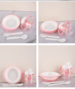 Apple Bear Apple Bear Wholesale Cartoon pp Children's Tableware Set Baby Food Plate Bowl - Image 2