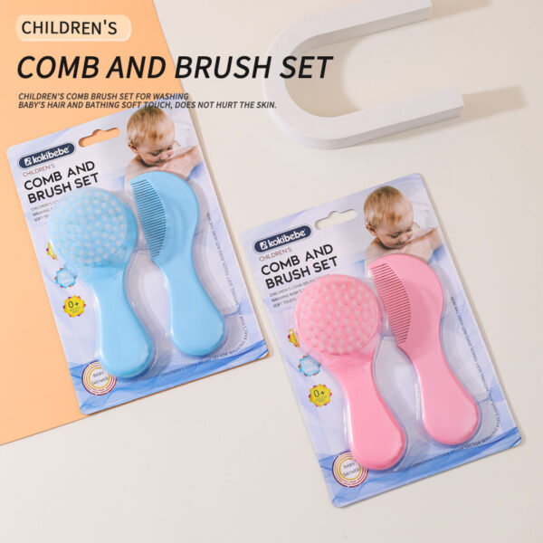 Soft Baby Hair Brush & Comb Set for Newborn – Gentle Scalp Care