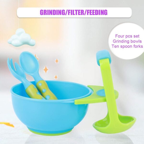 Baby Food Masher Bowl,4Pcs Baby Feeding Set