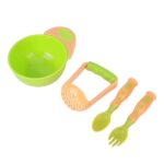 Baby Food Masher Bowl,4Pcs Baby Feeding Set - Image 3