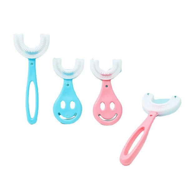 All Rounded Children Silicone U-shape Toothbrush Kids U Shaped Toothbrush For Kids 2-6 Years Old Teeth Cleaning Brushes
