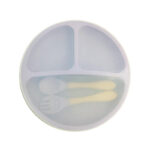 1Plate+2Spoon & a Silicone lid Baby Feeding Set Multicolor Silicone | Food Grade Silicone Dining Plate Combination Baby Feeding Dining Plate Cartoon Kids Dishes Eating Training Accessories - Image 10