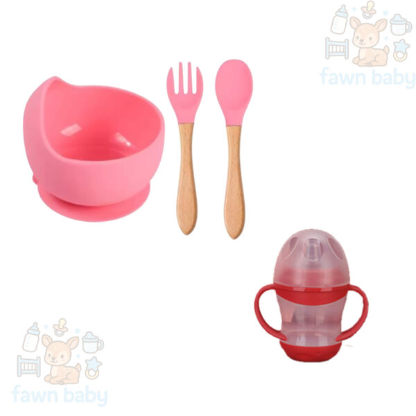 4 in 1 silicone baby feeding combo pack