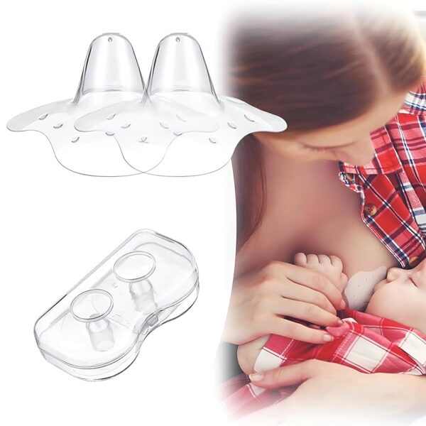 1 Pair Washable Reusable Silicone Breast Cover Soft Ultra-thin Nipple Milk Nursing Protector Pacifier Cover