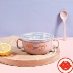 Baby Feeding Bowl with Lids Stainless Steel Insulated Bowl Spoon Set - Image 7