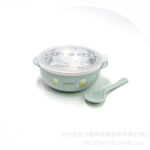 Large Stainless steal Baby feeding Bowl With Lid & Spoon- 450ml - Image 9