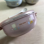 Large Stainless steal Baby feeding Bowl With Lid & Spoon- 450ml - Image 2