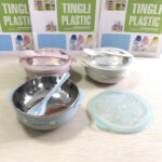 Large Stainless steal Baby feeding Bowl With Lid & Spoon- 450ml - Image 3