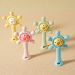 Colorful Rattles Baby Toys New Bpa Free Teether silicone Rattle Toy
