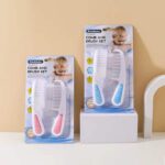 Bath Brush Set with Hair Care Comb Plastic Material for Scalp Cleaning - Image 4