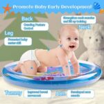 Tummy Time Mat for Kids, 100 X 100 cm Water Play Mat Toys - Image 8