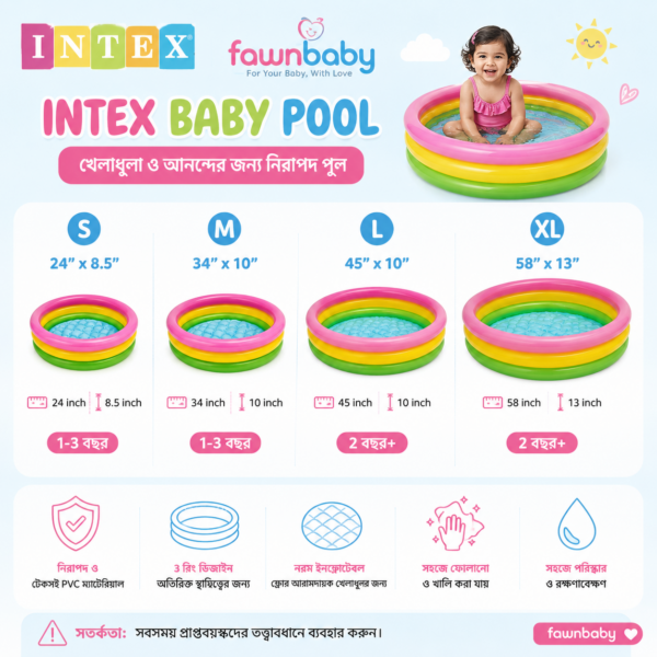 Round Inflatable Baby Bathtub Swimming Pool