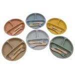 Silicone Feeding Plate with plastic lid & 1 pair of spoon - Image 5