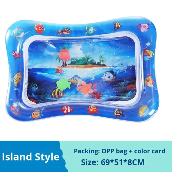 Inflatable Tummy Time Mat Baby Water Play Mat (69*51*8 cm)